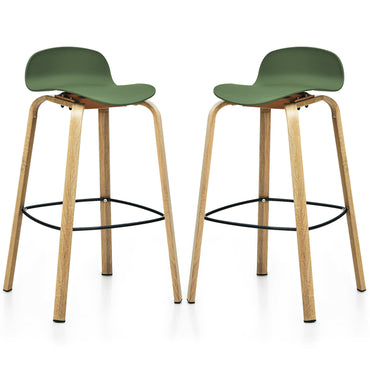 2 x Bar Chairs, High Counter Stools with Footrest