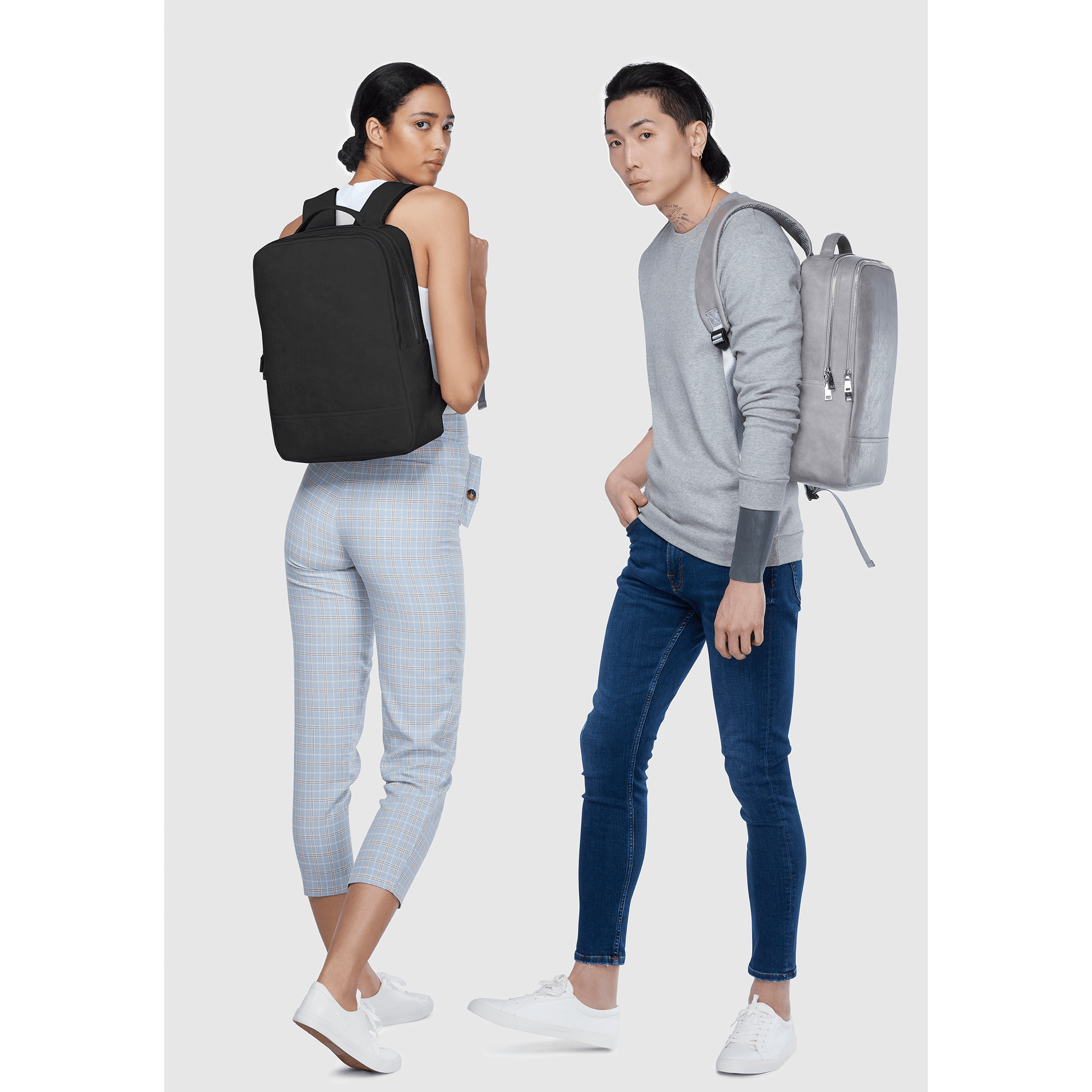 Black - Acacia Unisex Vegan Laptop Backpack