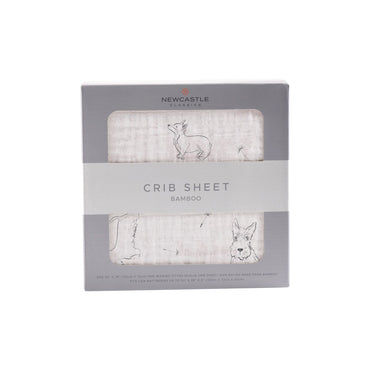 Corgi Bamboo Muslin Crib Sheet