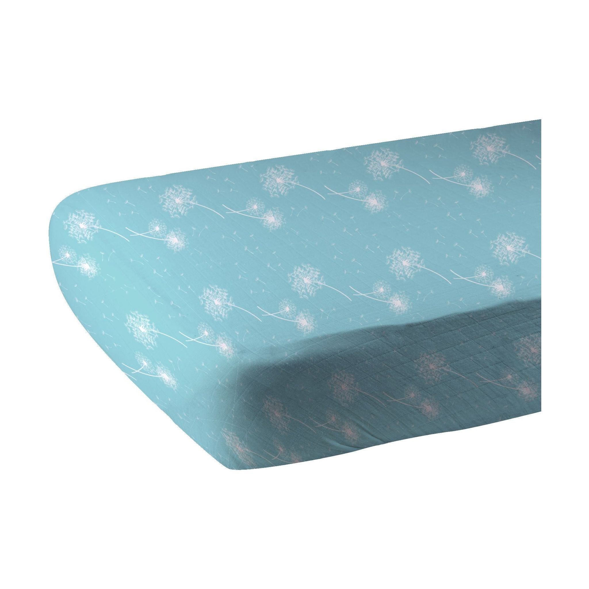 Dandelion Seeds Bamboo Muslin Crib Sheet