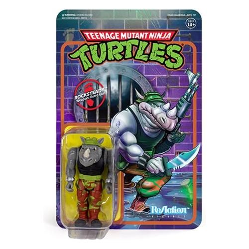 Teenage Mutant Ninja Turtles Rocksteady 3 3/4-Inch ReAction Figure