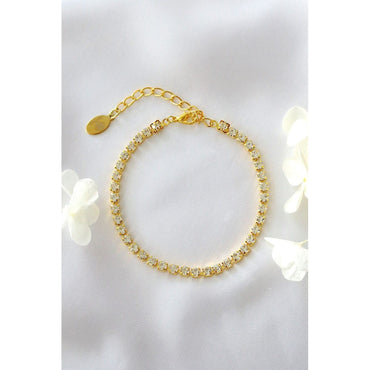18 Karats Cubic Zirconia Link Bracelet