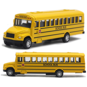 Alloy Inertial School Bus Model Car Model For Gifts Kids Boy Toys