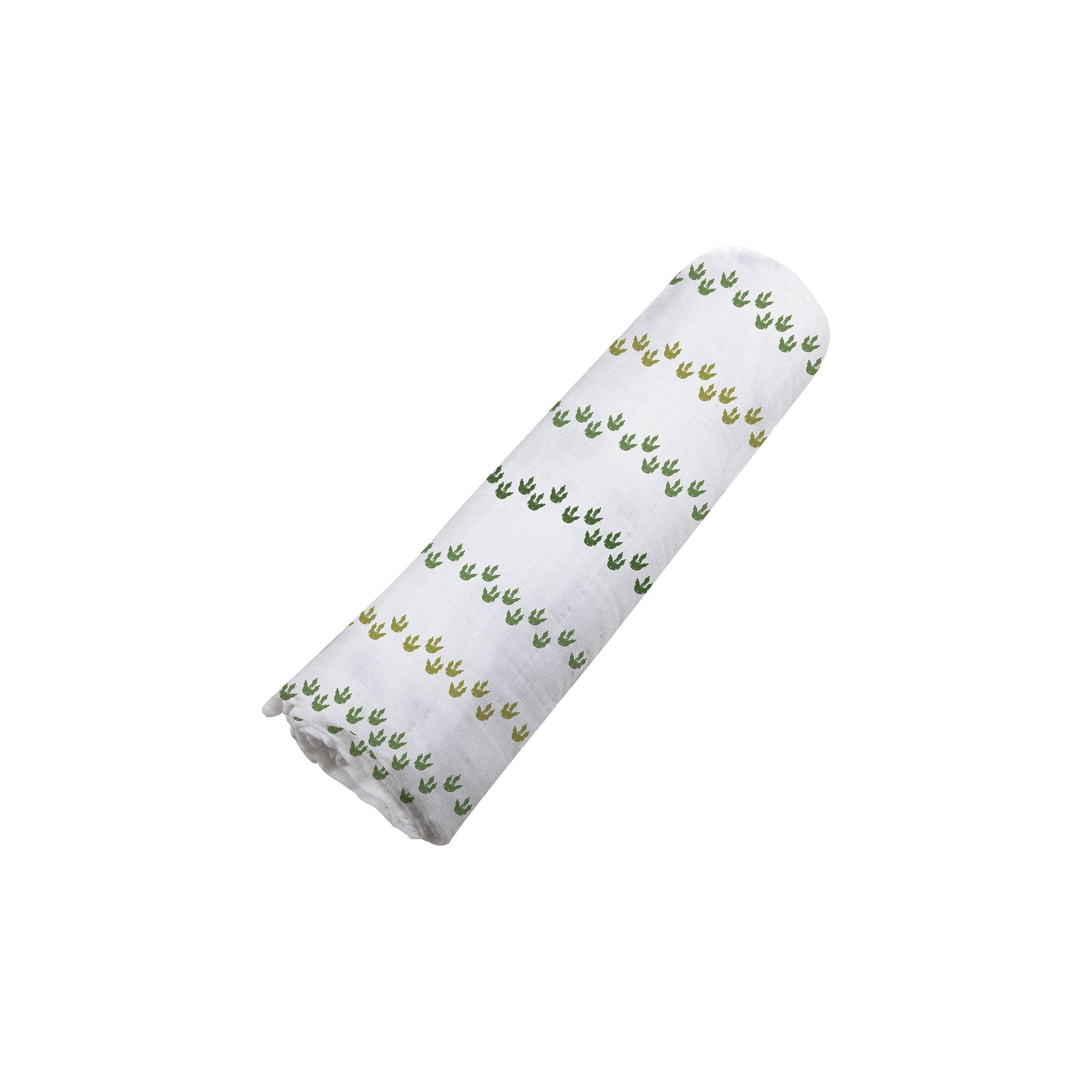Dino Feet Cotton Muslin Swaddle
