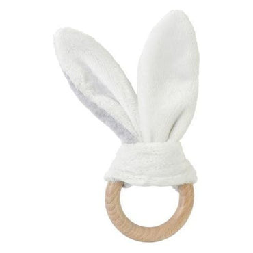 Bunny Wooden Teether (Grey) by Happy Horse