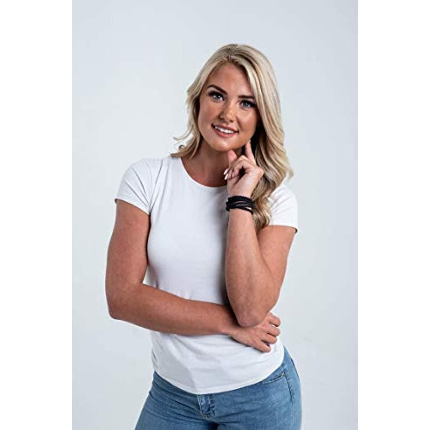 Wraps Wearable Braided Wristband Headphone Earbuds Black