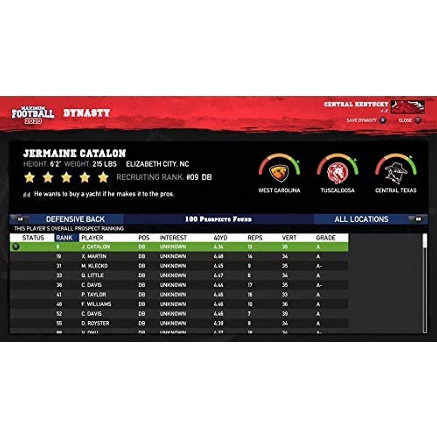 Doug Flutie's Maximum Football 2020