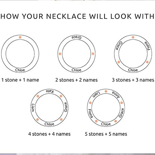 Grandchildren Necklace, 4 Name Necklace, 3 Name Necklace, Grandma Gift