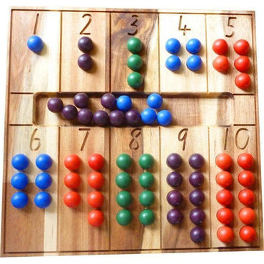 QToys Natural Counting Board Wooden Toy
