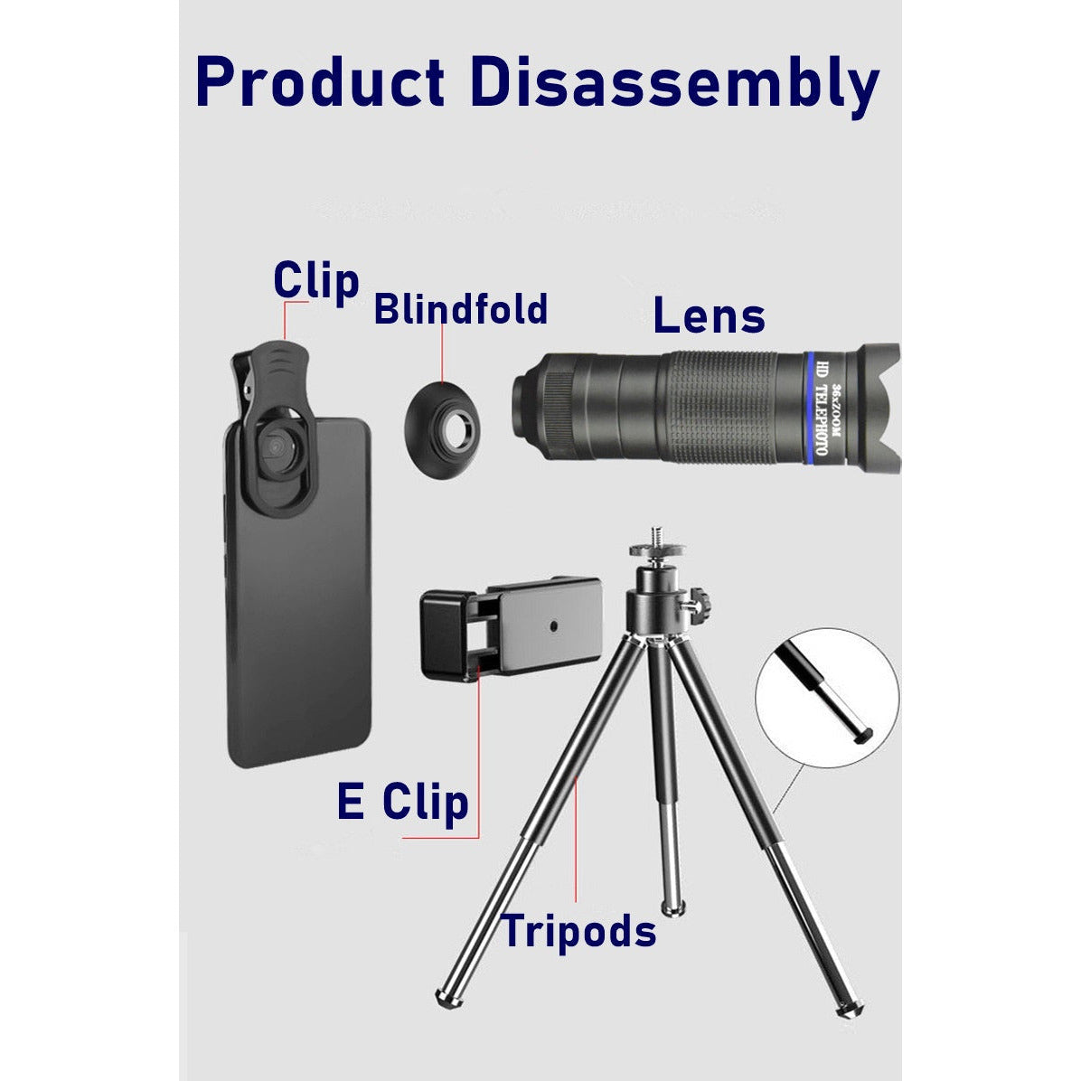 Dragon 36X Mobile Phone Lens Kit With Tripod