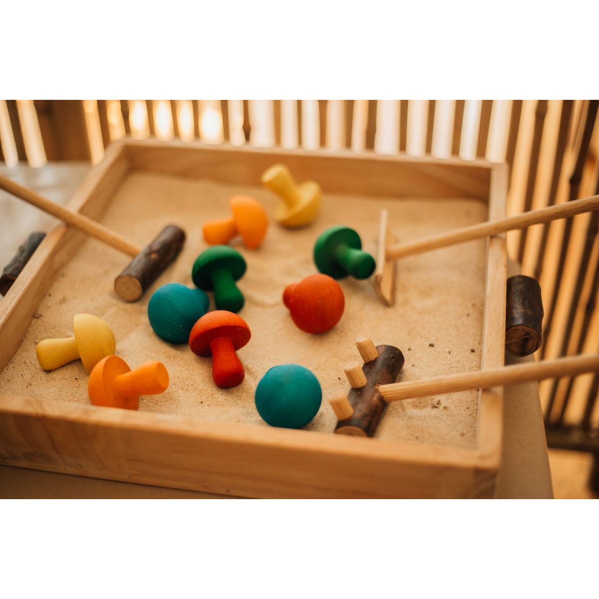 Sand tray and play set Wooden Toy