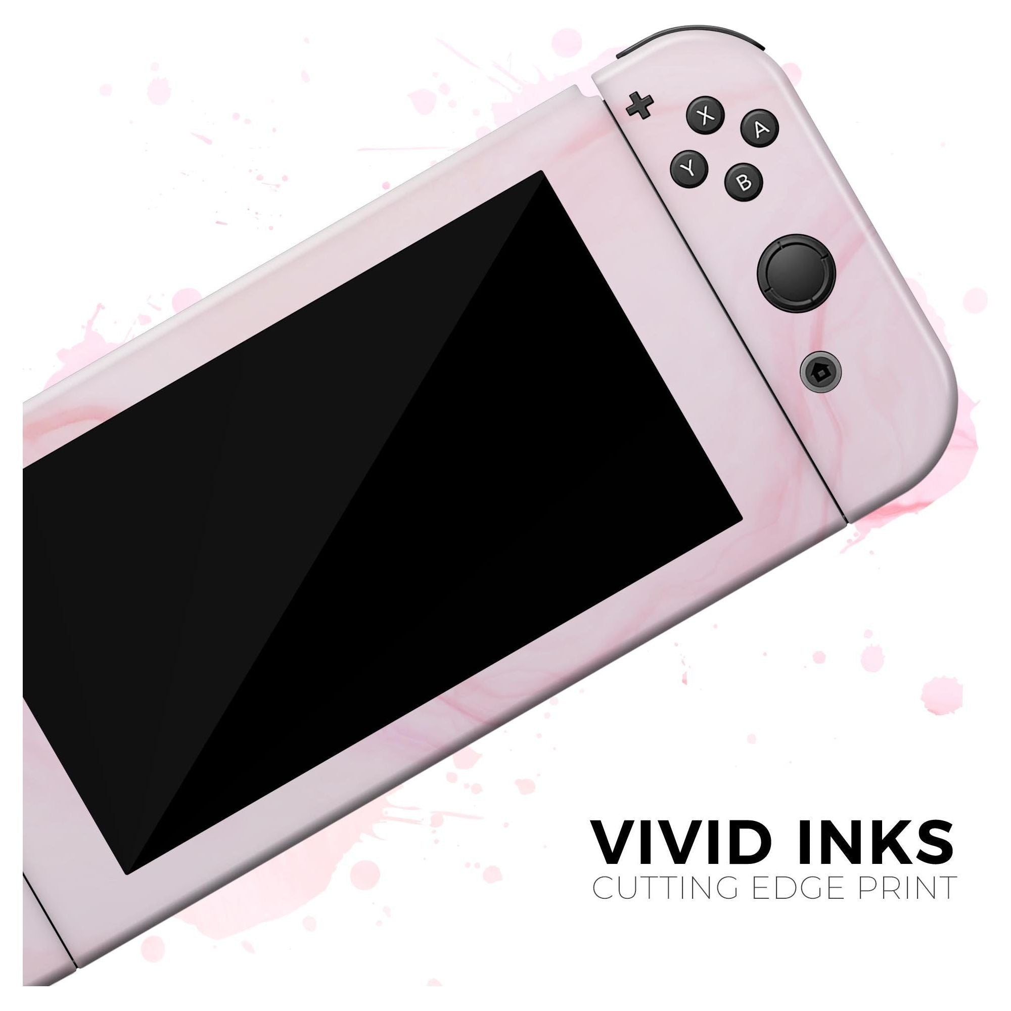 Marble Surface V1 Pink - Full Vinyl decal Wrap Kit for Nintendo
