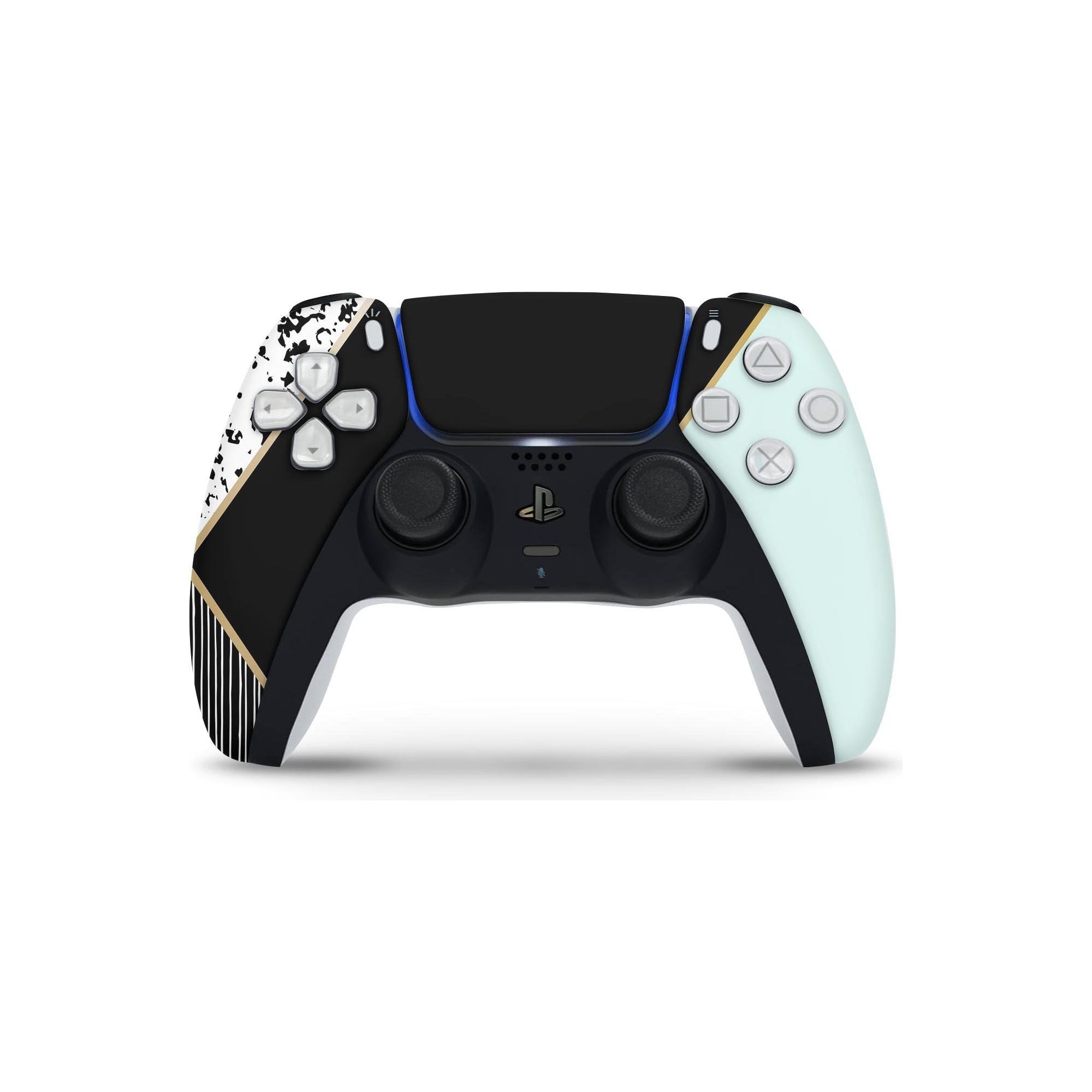 Minimalistic Mint & Gold Striped - Full Vinyl decal Bundle for PS