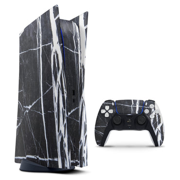 Black & White Marble Stone - Vinyl decal Bundle for PS 5
