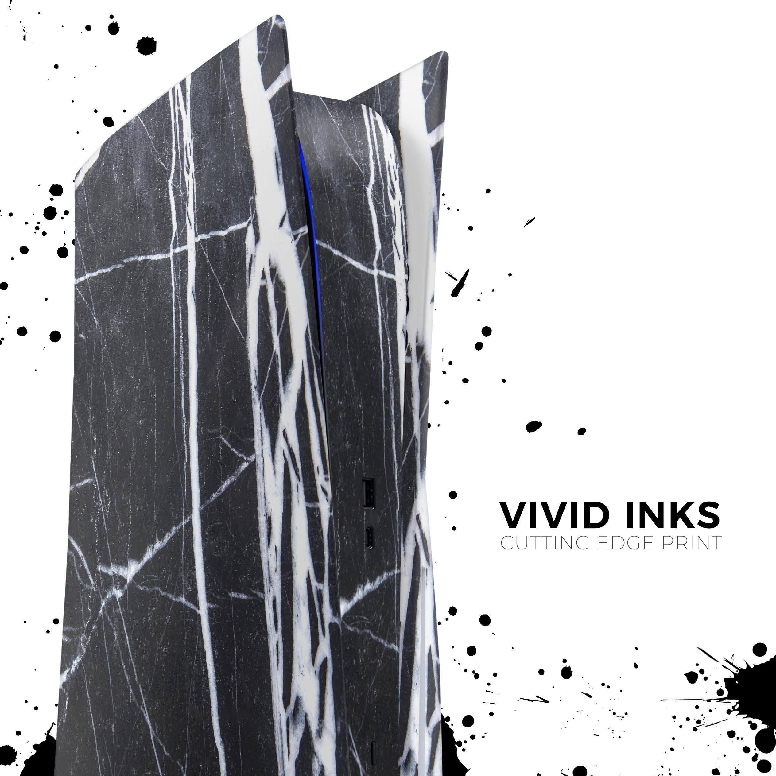 Black & White Marble Stone - Vinyl decal Bundle for PS 5