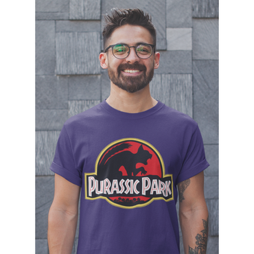Purassic Park Shirt Cat Lover Funny Kitty Kitten Parody Dino Tshirt