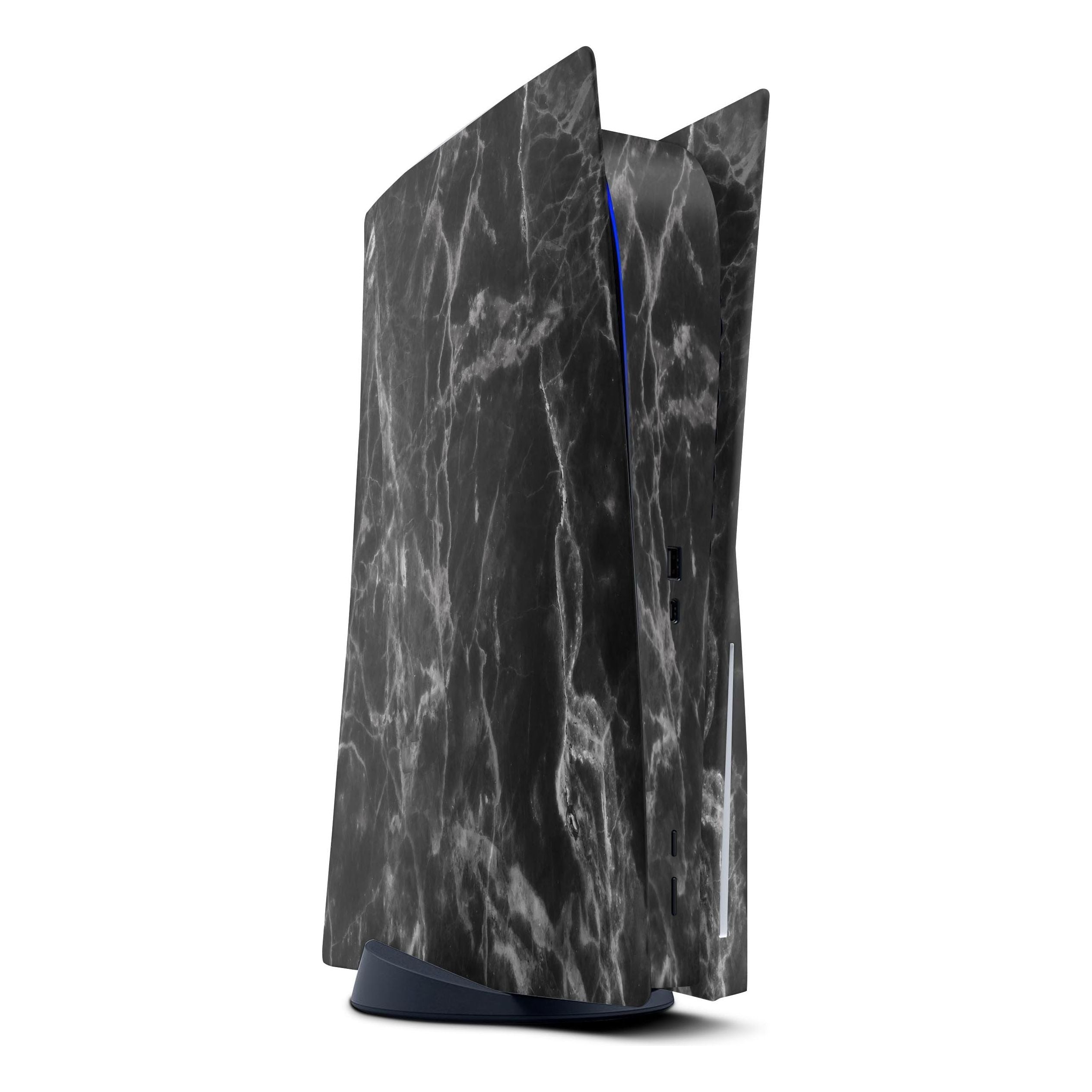 Smooth Black Marble - Full Vinyl decal Bundle for PlayStation