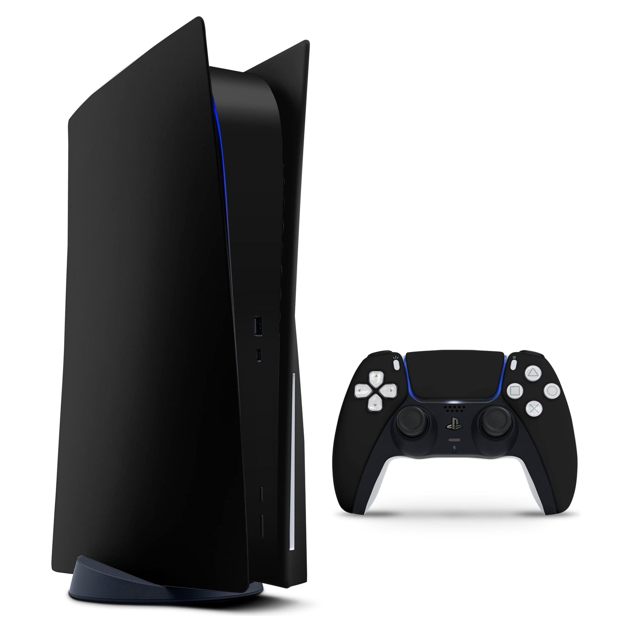 Solid State Black - Full Vinyl decal Wrap Kit for Playstation