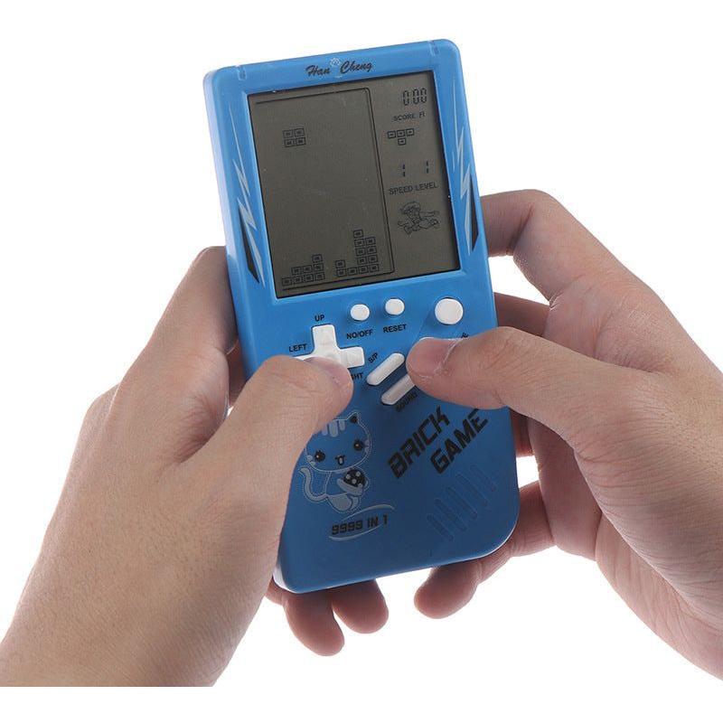 Retro Childhood Tetris Handheld Game Player Blue