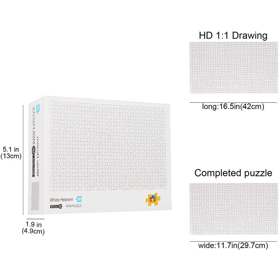 1000 Pieces White Hell Puzzle for Adults Kids