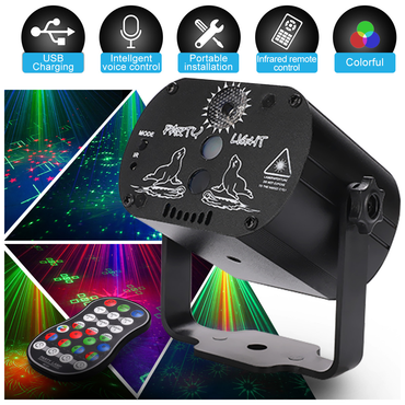 Mini RGB Disco Light LED Laser Stage Projector
