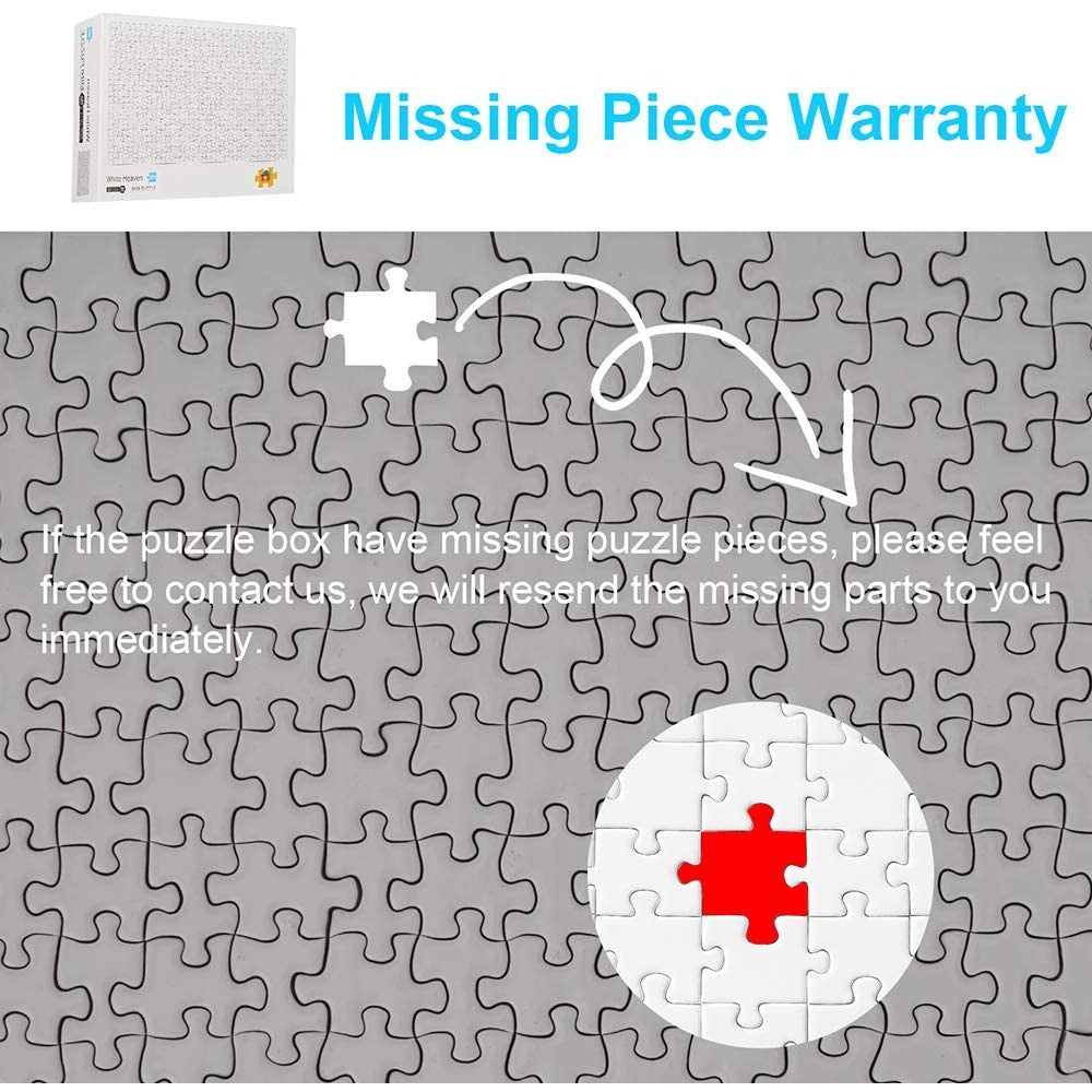 1000 Pieces White Hell Puzzle for Adults Kids