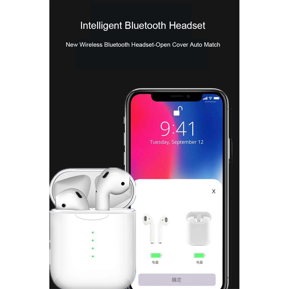Wireless charging Bluetooth i10 TWS for Iphone12 Huawei Xiaomi