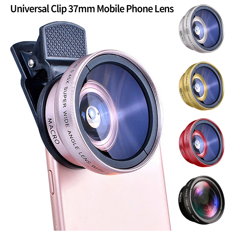 2 IN 1 Lens Universal Clip 37mm Mobile Phone Lens