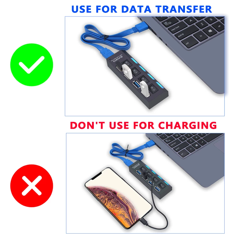 USB 3.0 Hub USB Hub 3.0 Multi USB Splitter 4/7 Port Multiple Expander