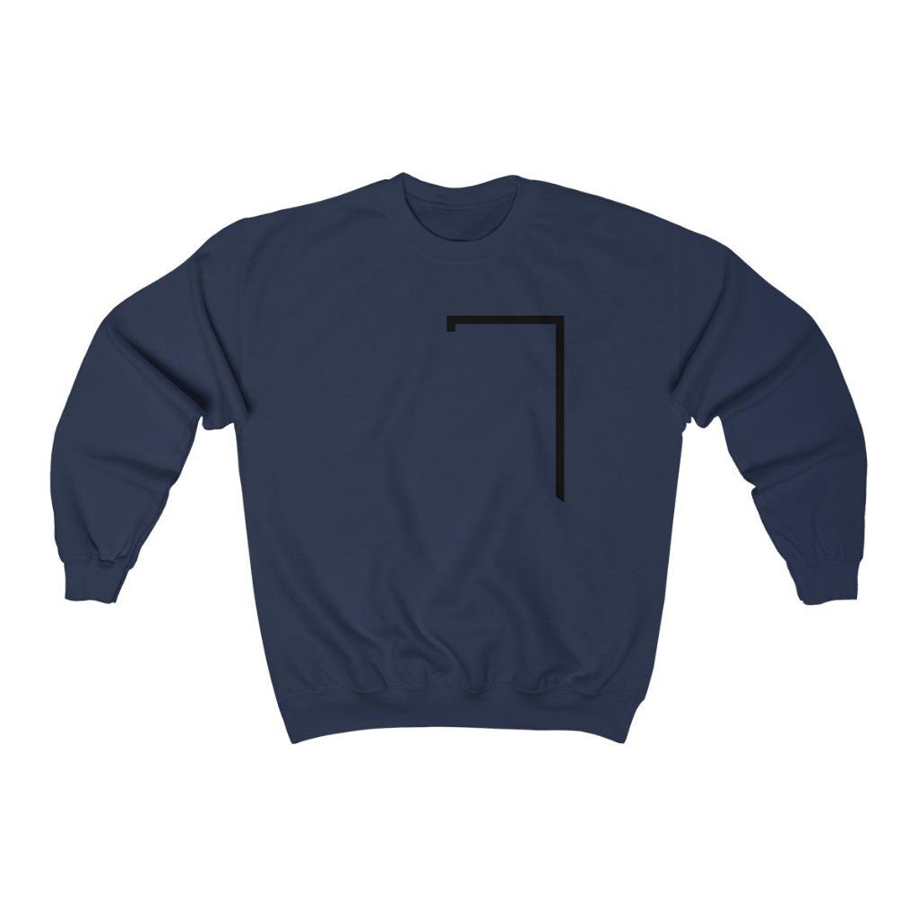 Mens Angled Logo Crewneck Sweatshirt
