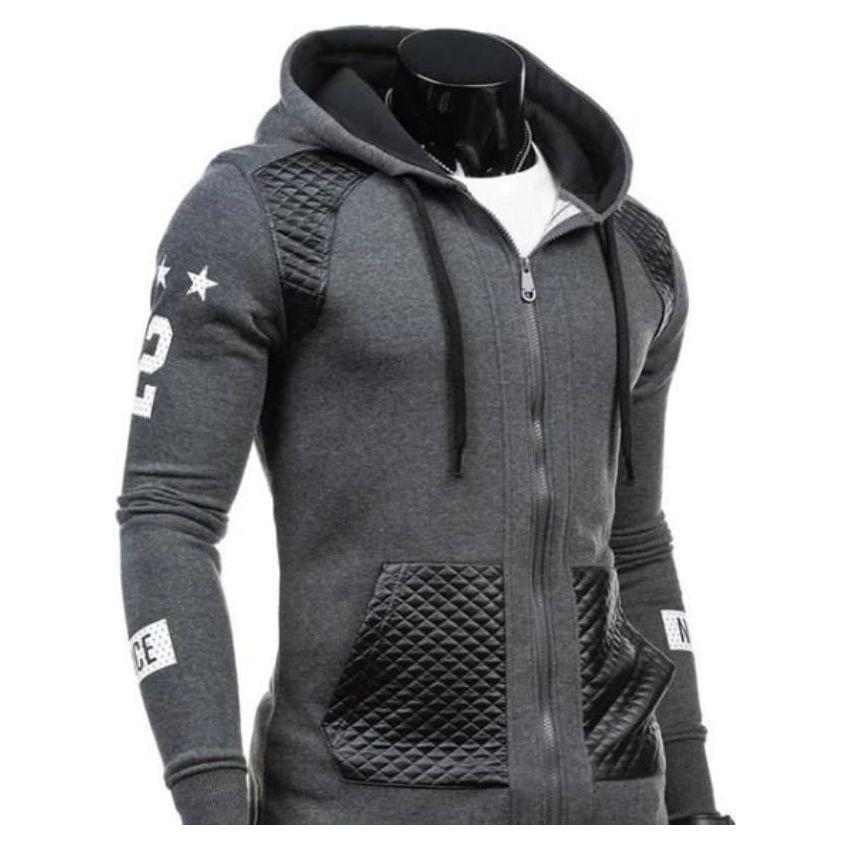Mens Street Style Biker Hoodie