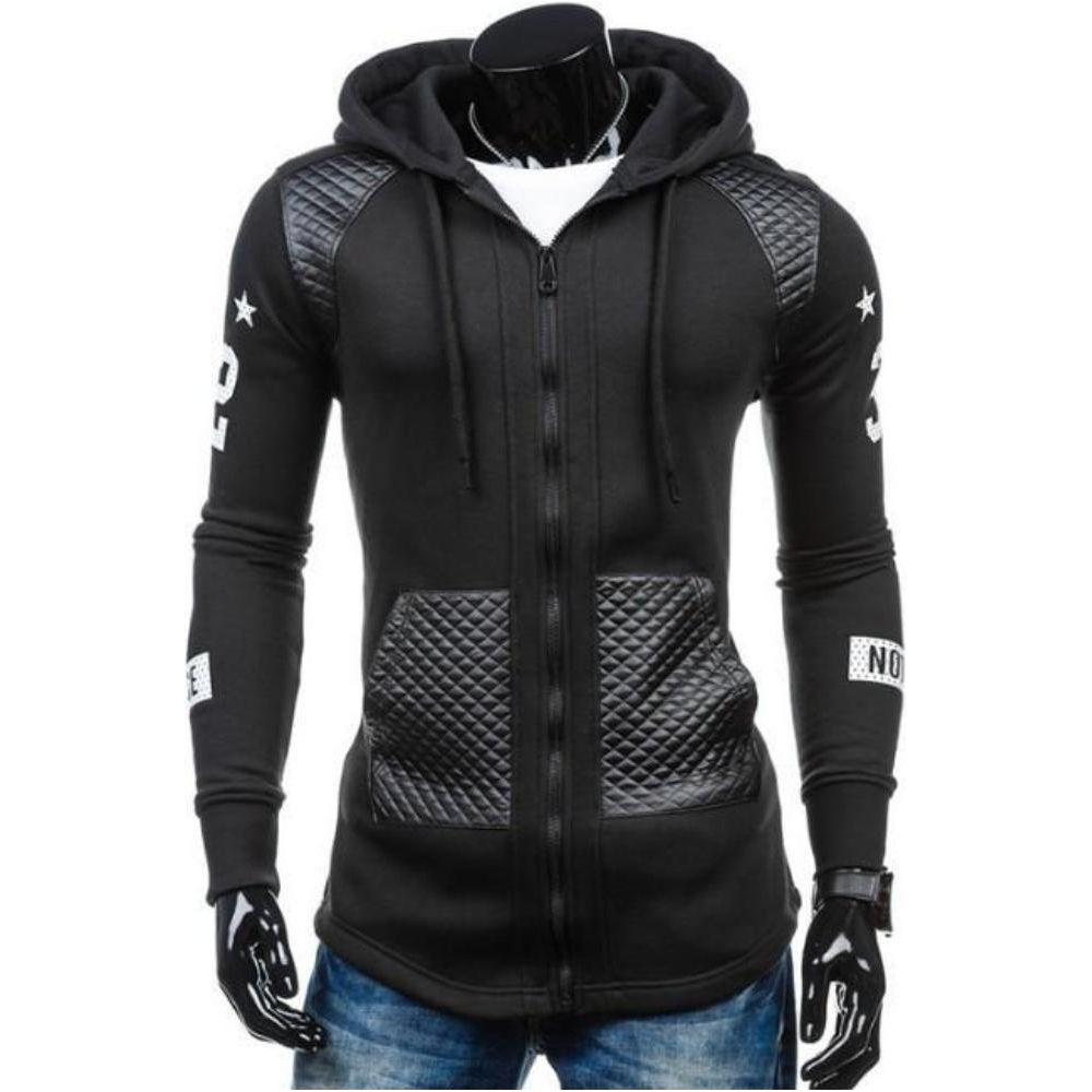 Mens Street Style Biker Hoodie