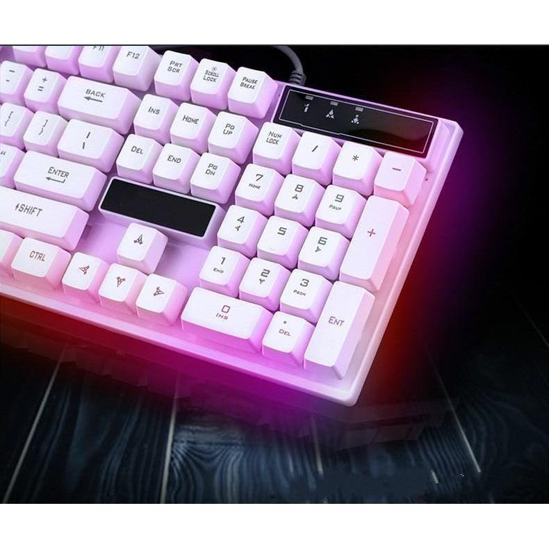 Ninja Dragons White Knight Gaming Keyboard and Mouse Set