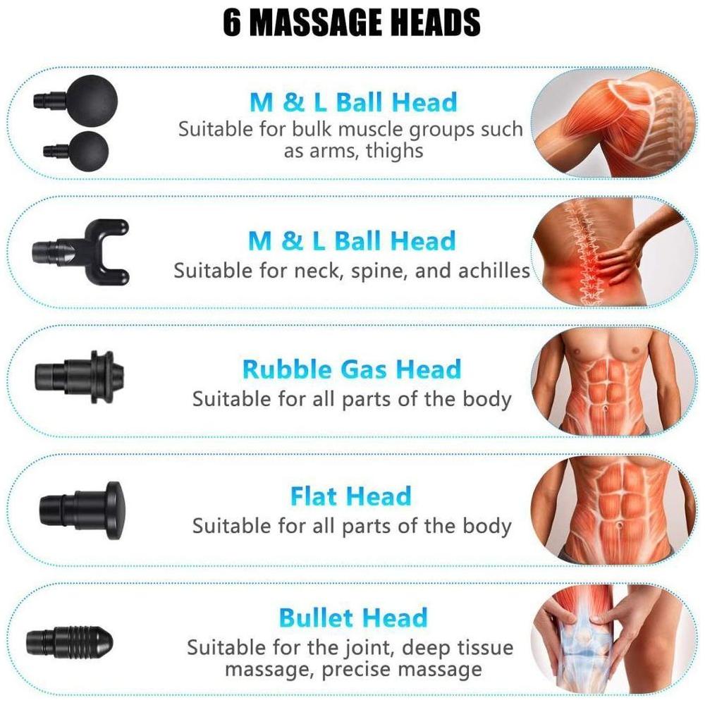 Coseey Fitness F9 30 Speeds Premium 6 Heads  Handheld Massager