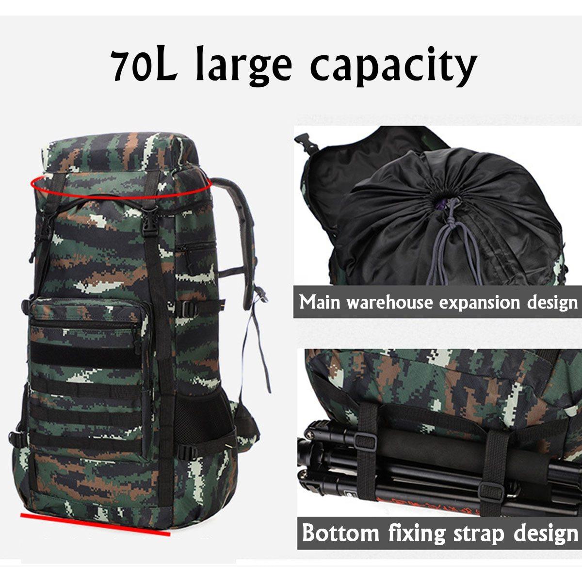 Waterproof Outdoor Camping 70L Military Backpack