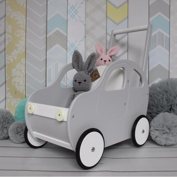 Handmade Toddler's Push Car / Walker Grey