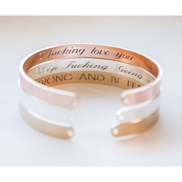 Secret Message Engraved Bracelet, Personalized Engraved Gift Inside