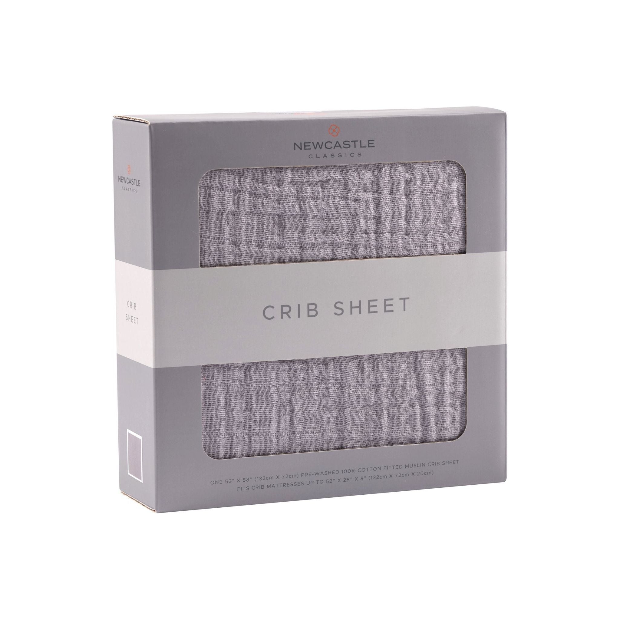 Cool Grey Crib Sheet