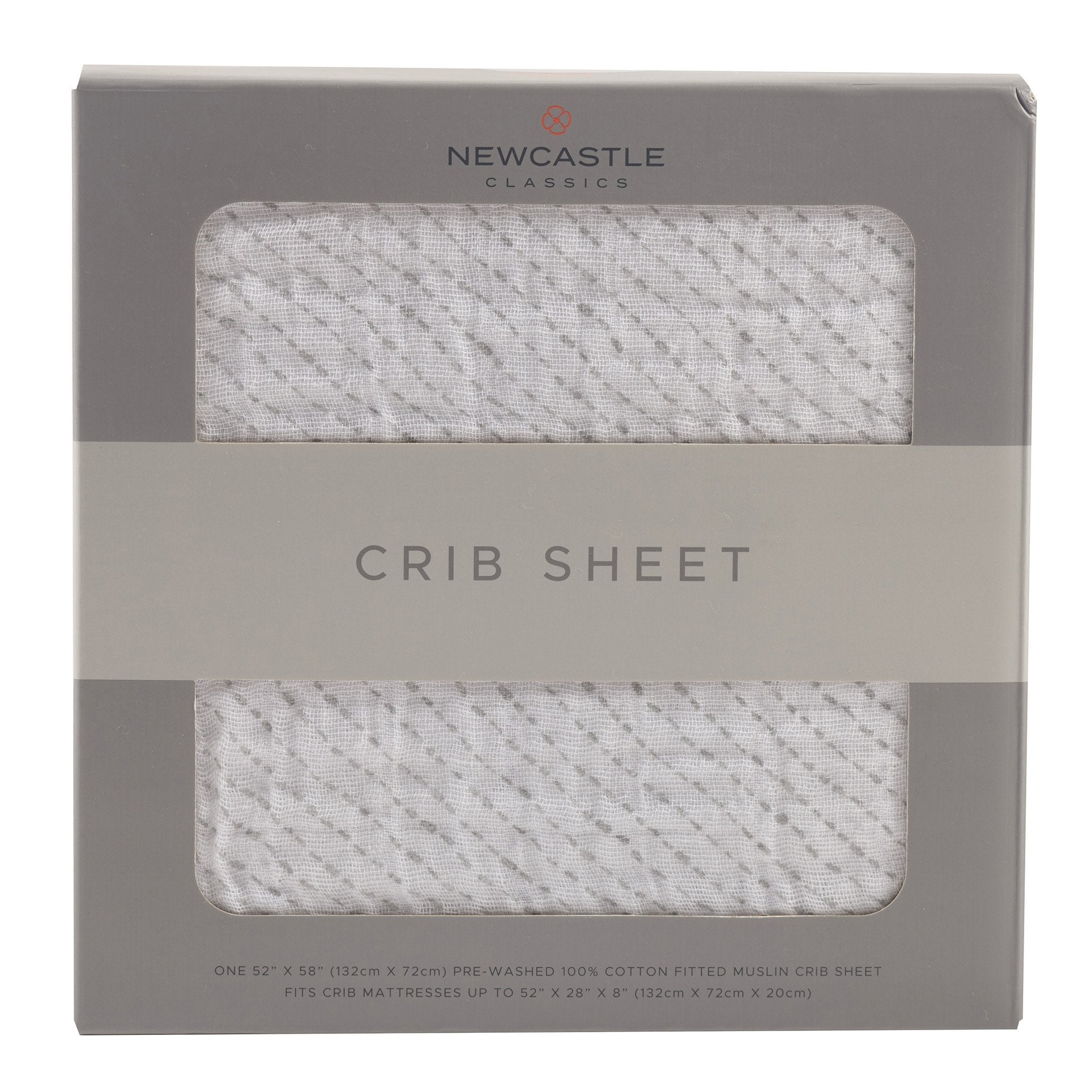 Spotted Wave Cotton Muslin Crib Sheet