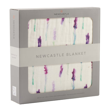 Lavender and White Newcastle Blanket