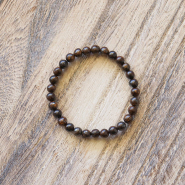Bracelet en Bronzite – Perles 6mm