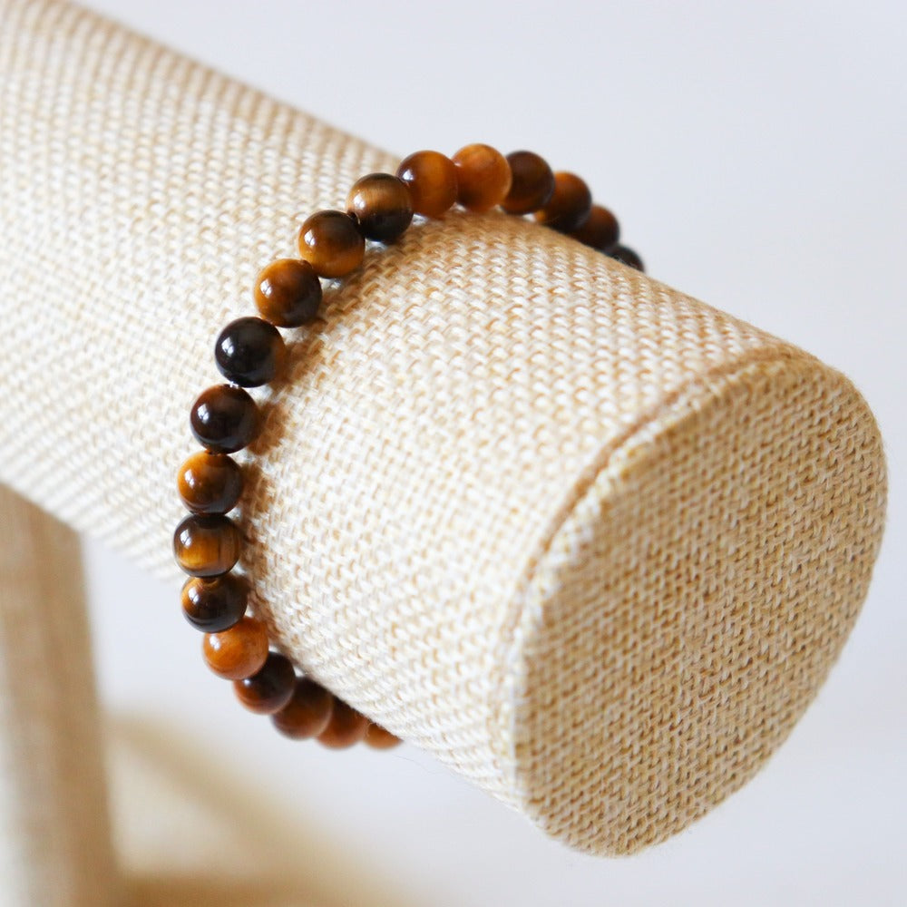 Bracelet en Œil de tigre – Perles 6mm