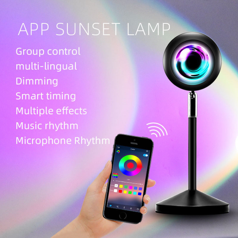 Projector APP/Remote Control Sunset Lamp Rainbow Sunset Lamp