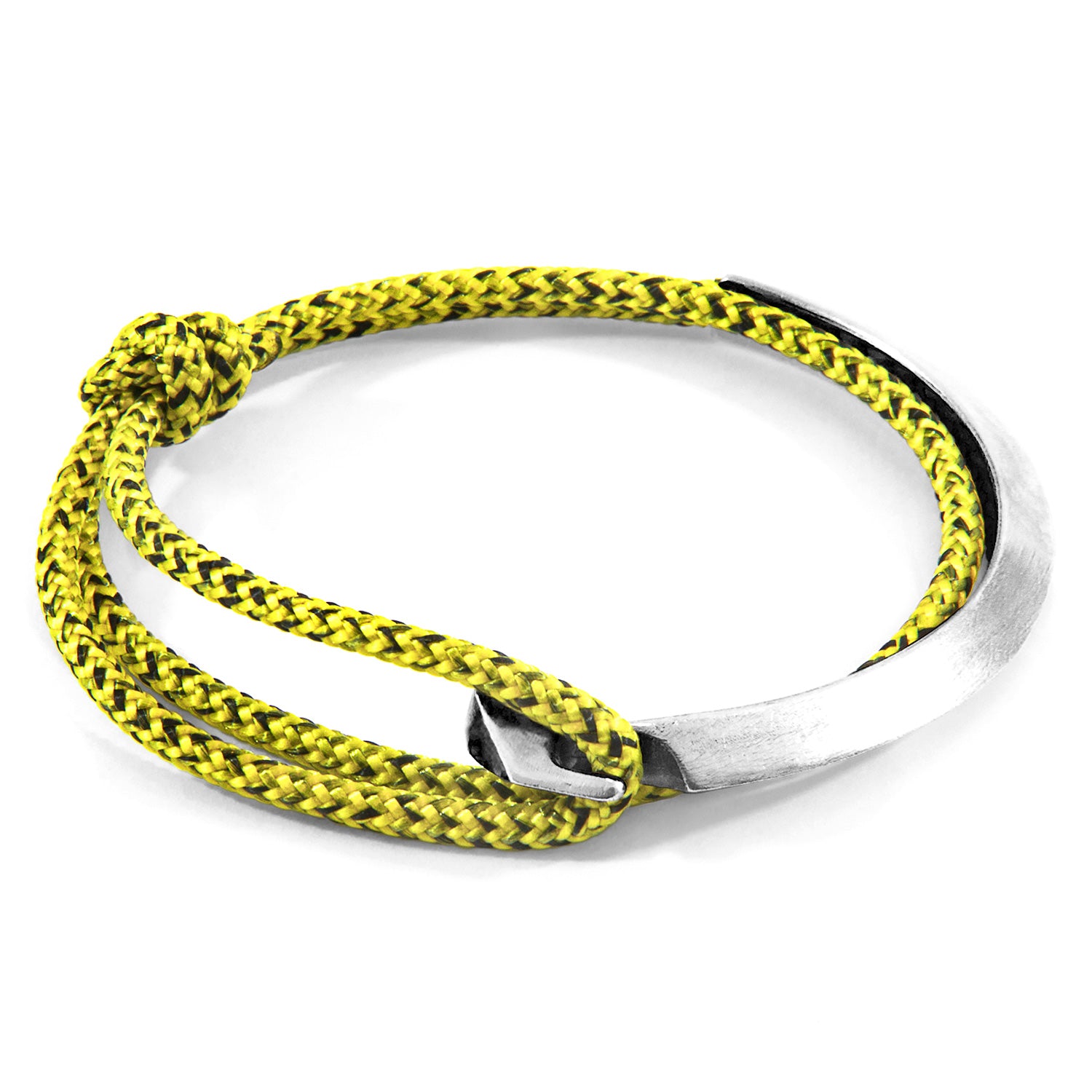 Yellow Noir Hove Silver and Rope Bracelet