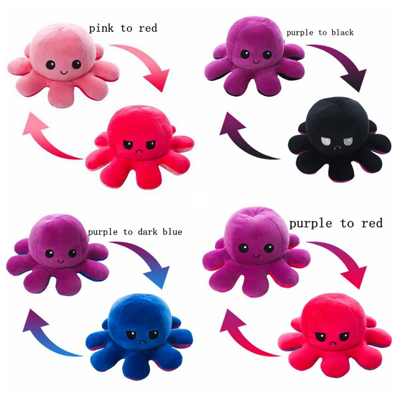 Reversible Flip Octopus Stuffed Plush Doll Gift