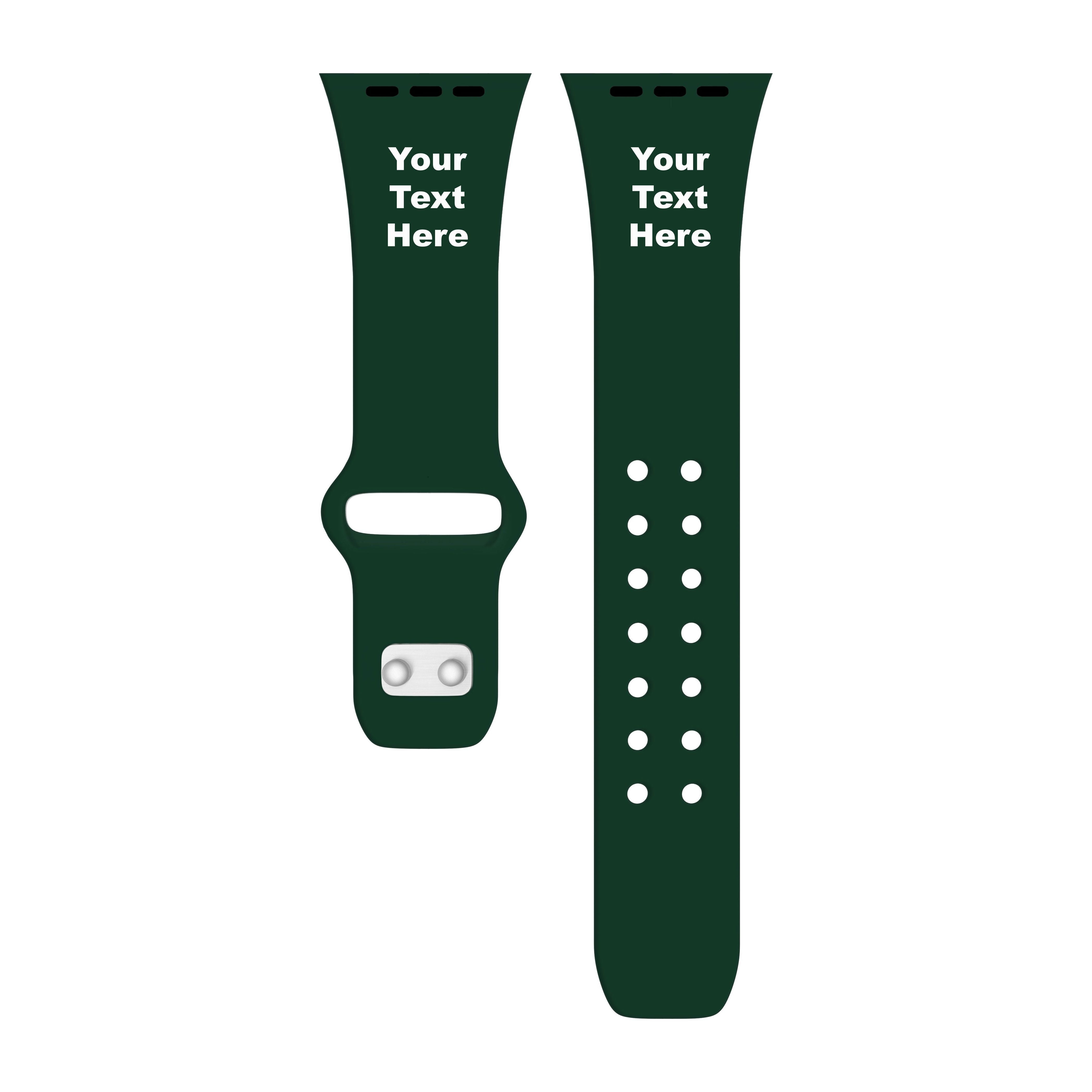 Custom Text HD Watch Band Compatible with Apple Watch