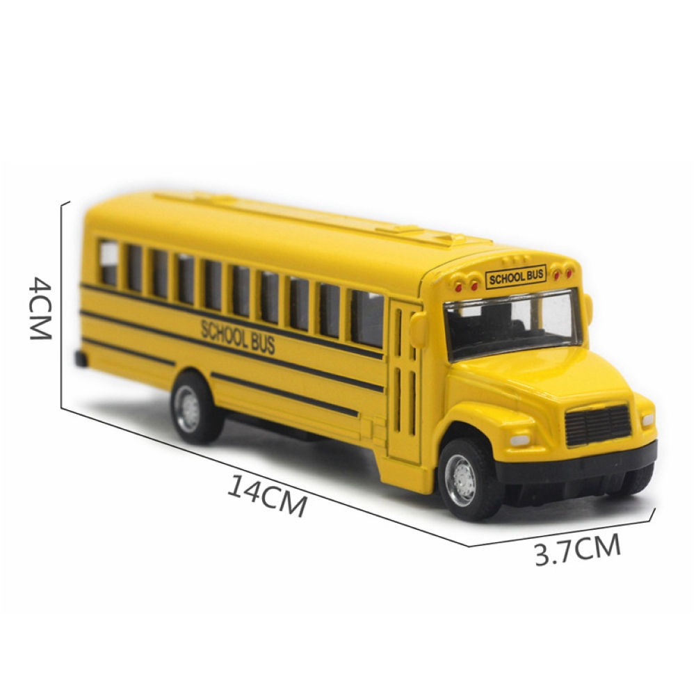 Alloy Inertial School Bus Model Car Model For Gifts Kids Boy Toys