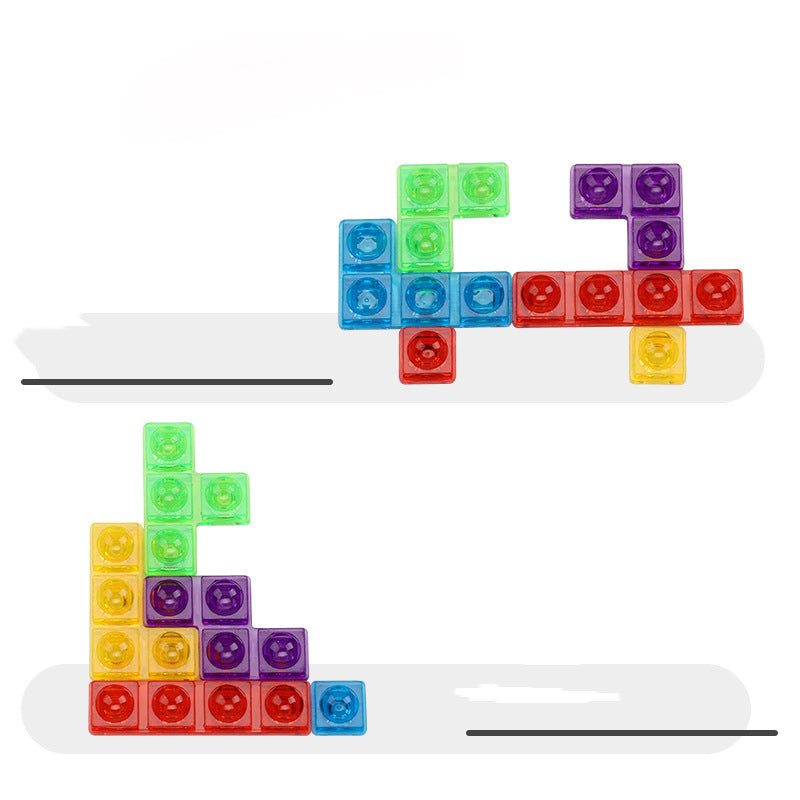 Tetris Game Colorful 3D Puzzle Tangram Math Toys