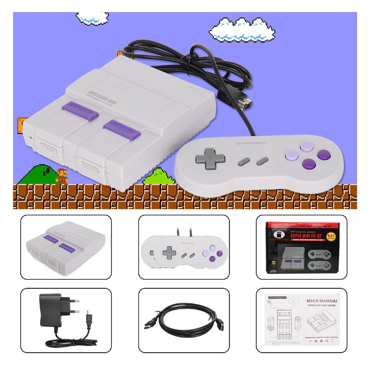 Retro Inspired Game Console With HDMI + 821 Games Loaded