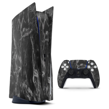 Smooth Black Marble - Full Vinyl decal Bundle for PlayStation
